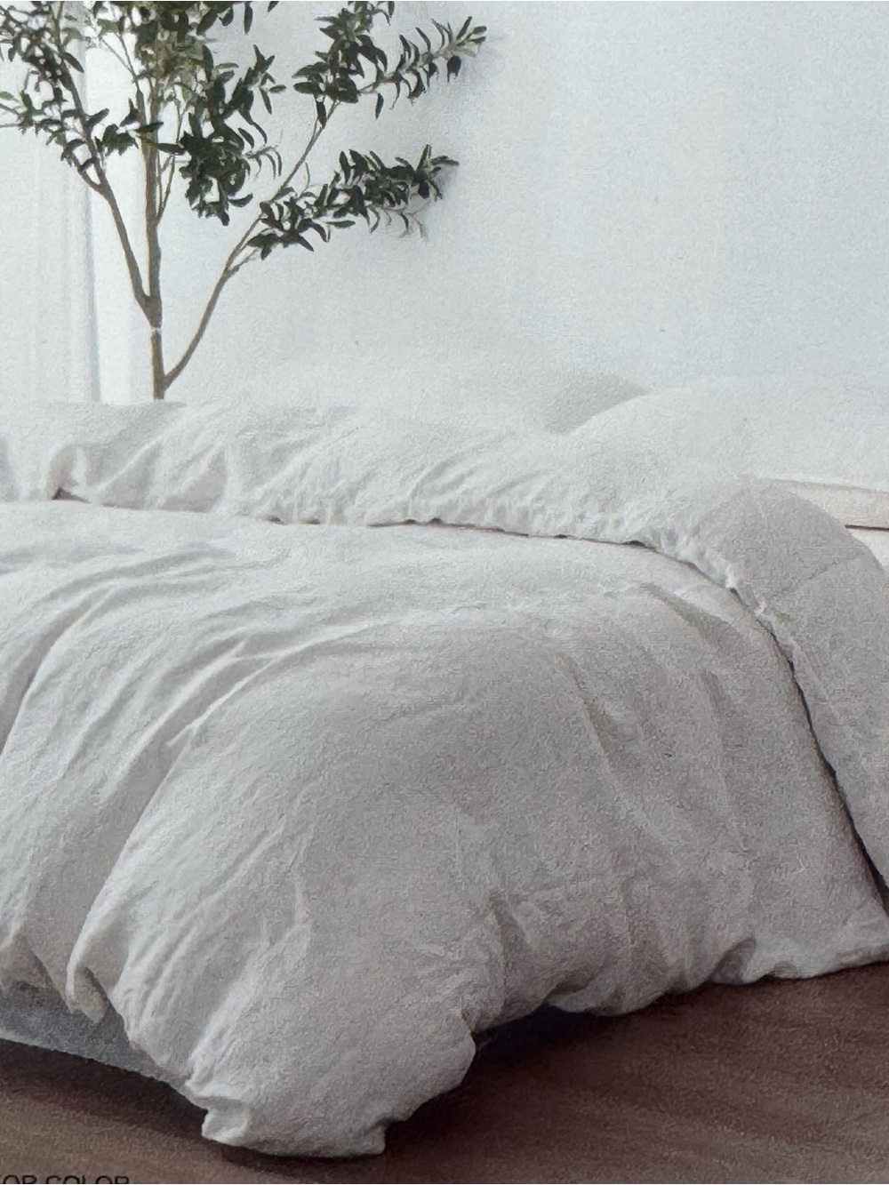3pc Brooks Brothers White Linen Cotton Blend KING Duvet Sham Set Comfort NEW